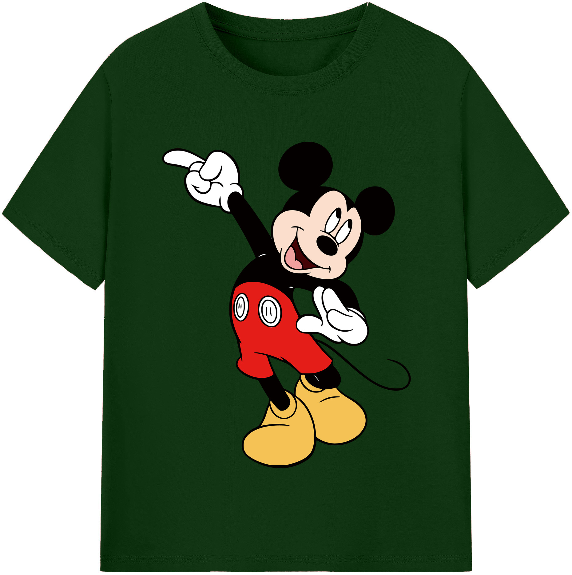 （画像用） ミッキーマウス Mickey Mouse 綿100％半袖Tシャツ（フロントプリント）